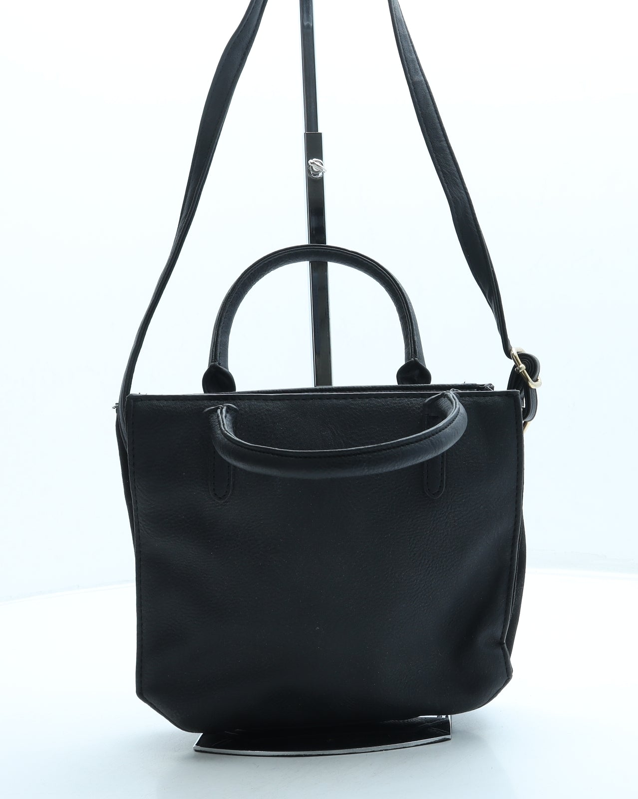 George Womens Black Leather Crossbody Size Small
