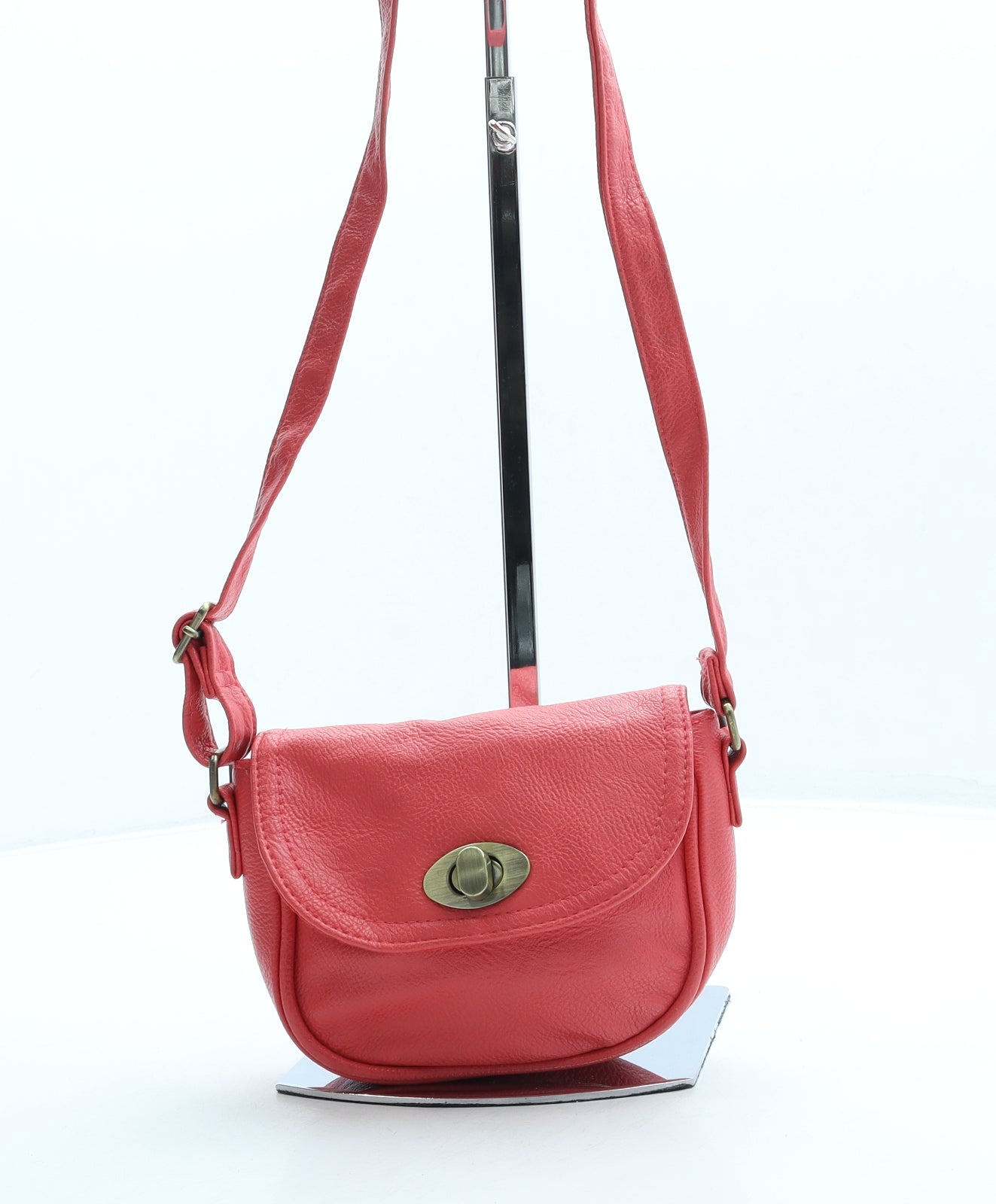 Oasis Womens Pink Leather Crossbody Size Small