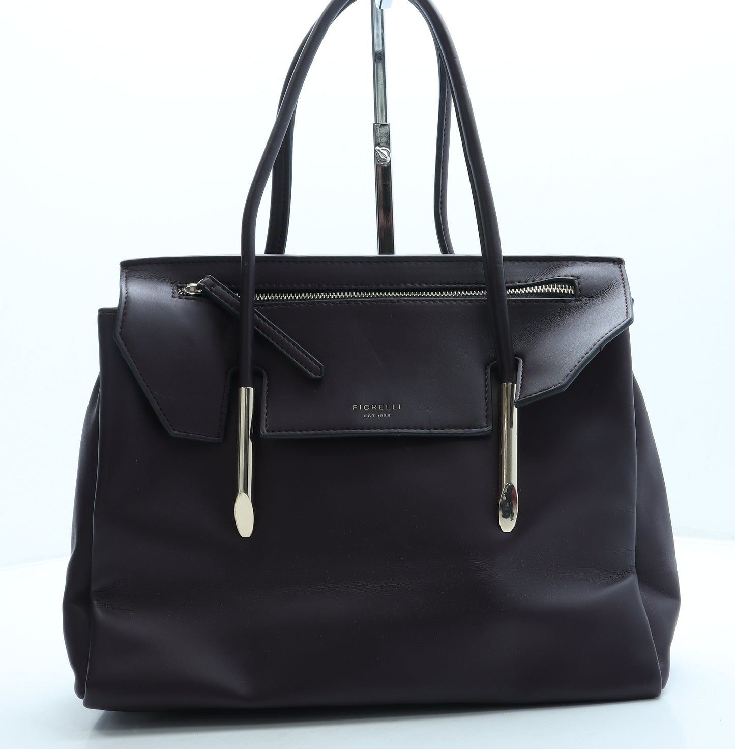 Fiorelli Womens Purple Leather Top Handle Bag Size Medium