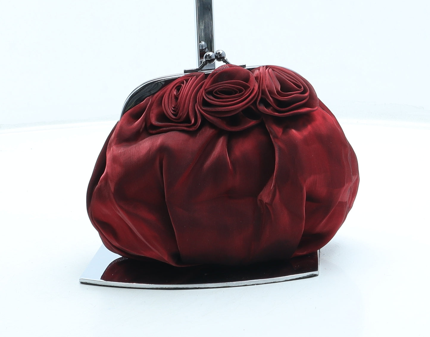 Debut Womens Red Polyester Clutch Size Small