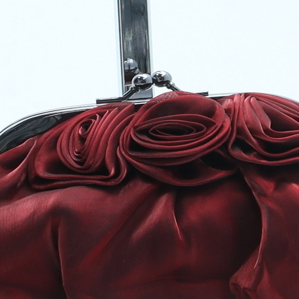 Debut Womens Red Polyester Clutch Size Small