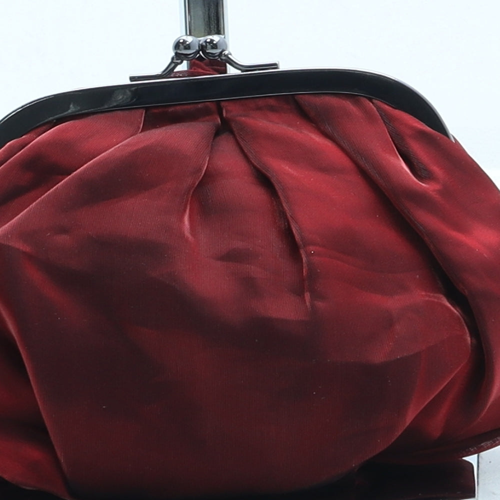 Debut Womens Red Polyester Clutch Size Small