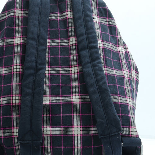 Jack Wills Womens Blue Plaid Polyester Backpack Size Medium