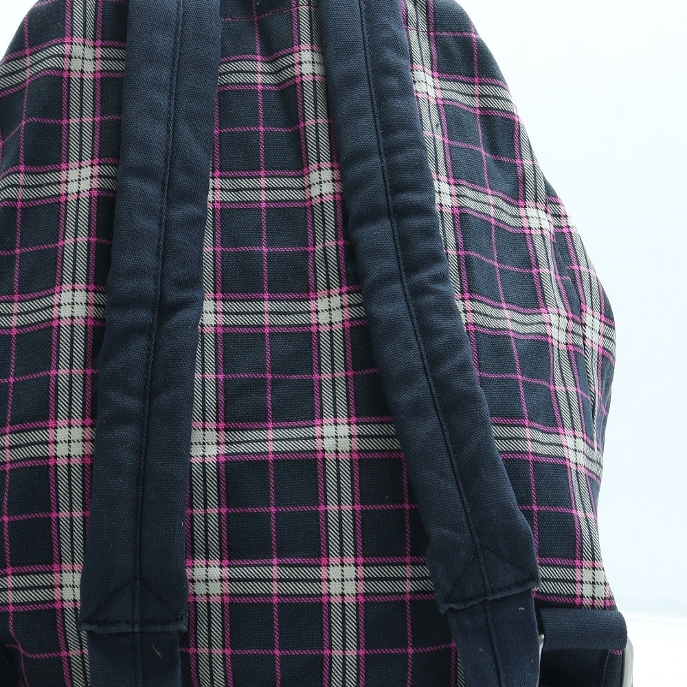Jack Wills Womens Blue Plaid Polyester Backpack Size Medium