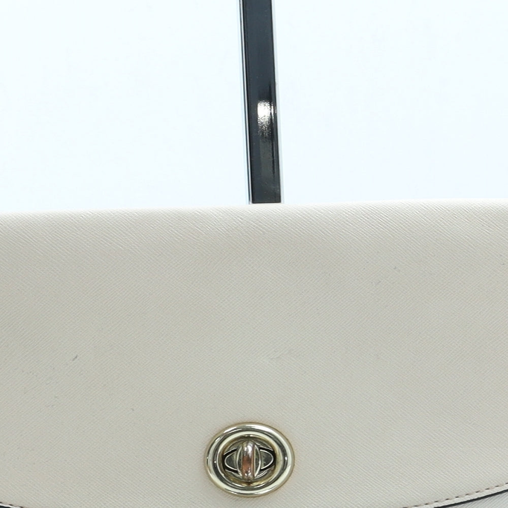 New Look Womens Black Colorblock Leather Clutch Size Small