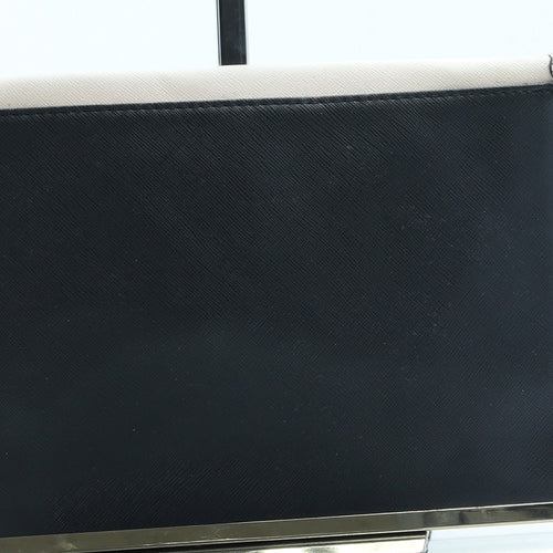 New Look Womens Black Colorblock Leather Clutch Size Small