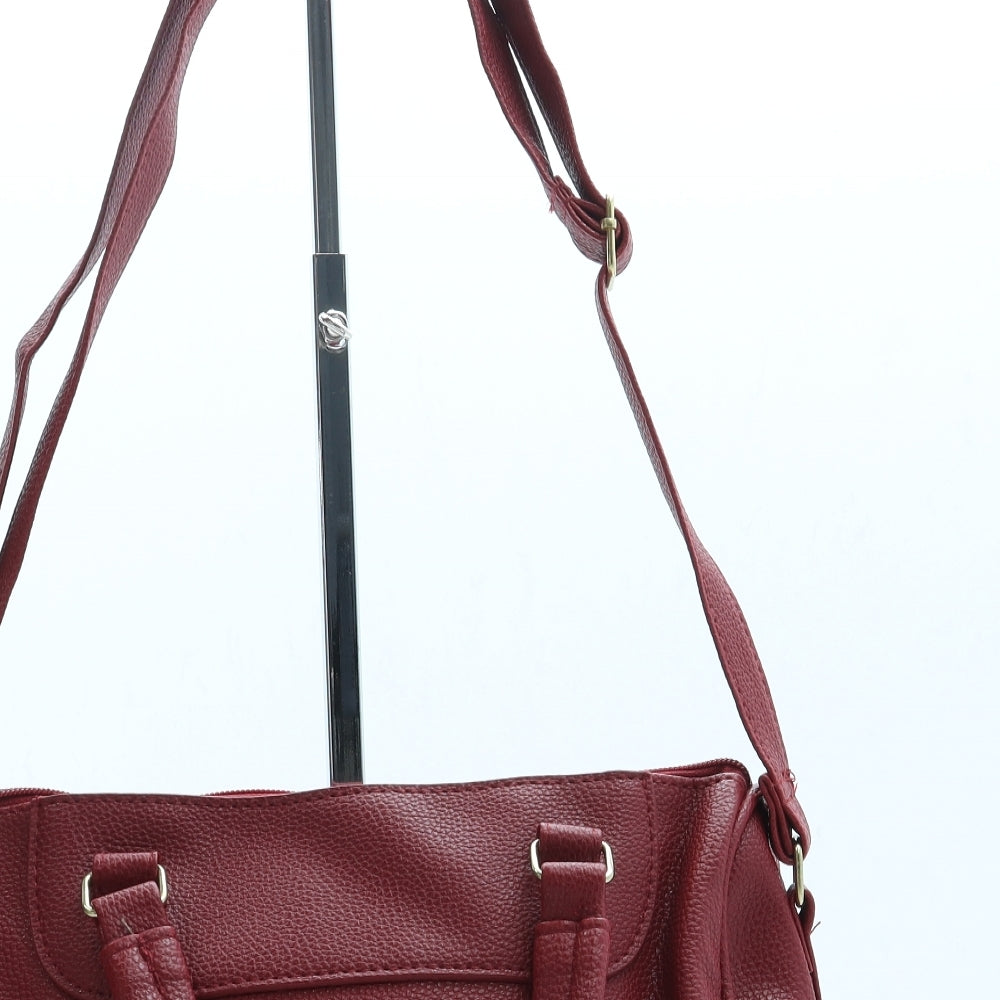 Nathalie Andersen Womens Red Leather Crossbody Size Small