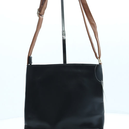 Belle Accessories Womens Black Leather Crossbody Size Small