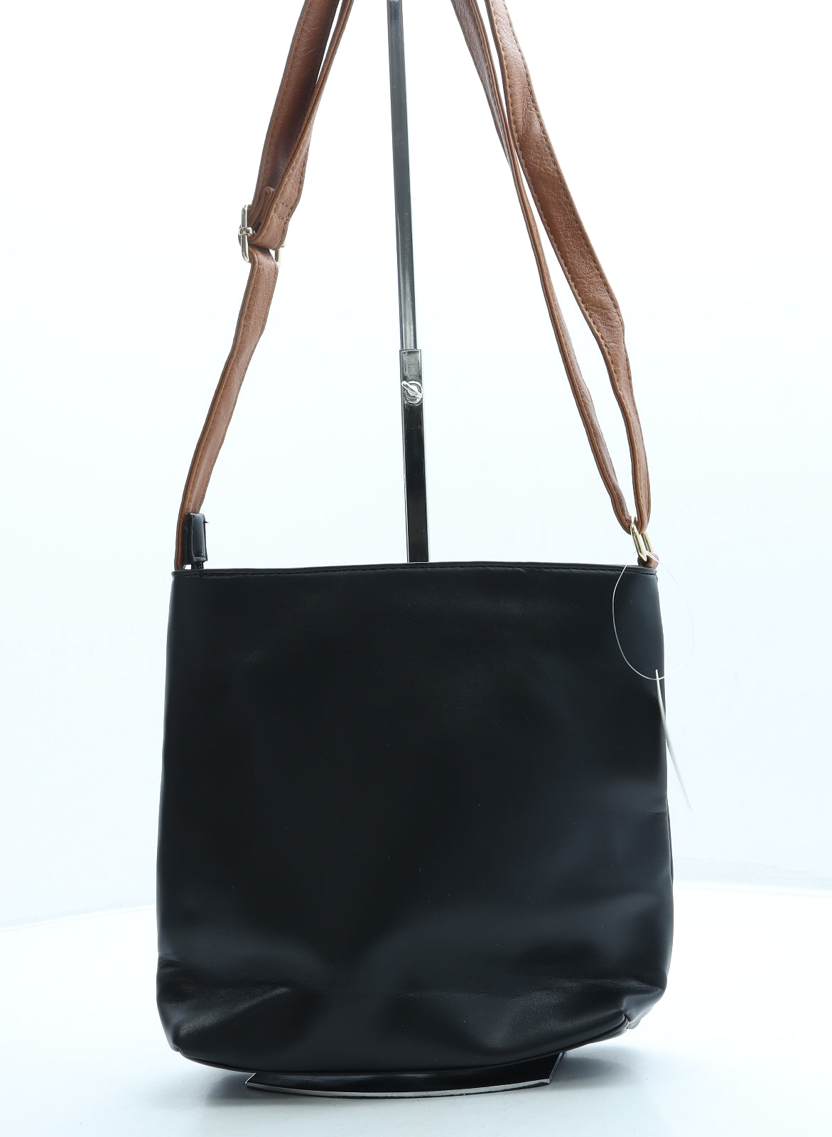Belle Accessories Womens Black Leather Crossbody Size Small