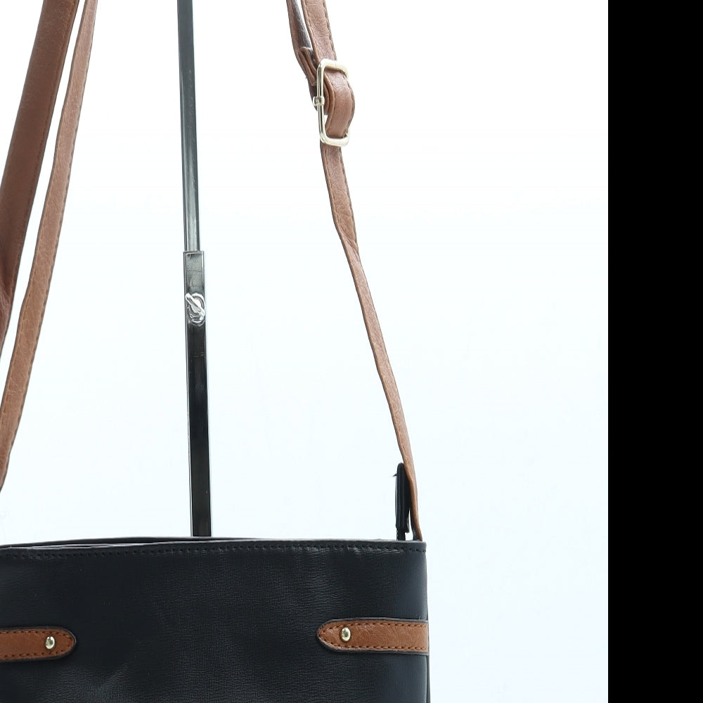 Belle Accessories Womens Black Leather Crossbody Size Small