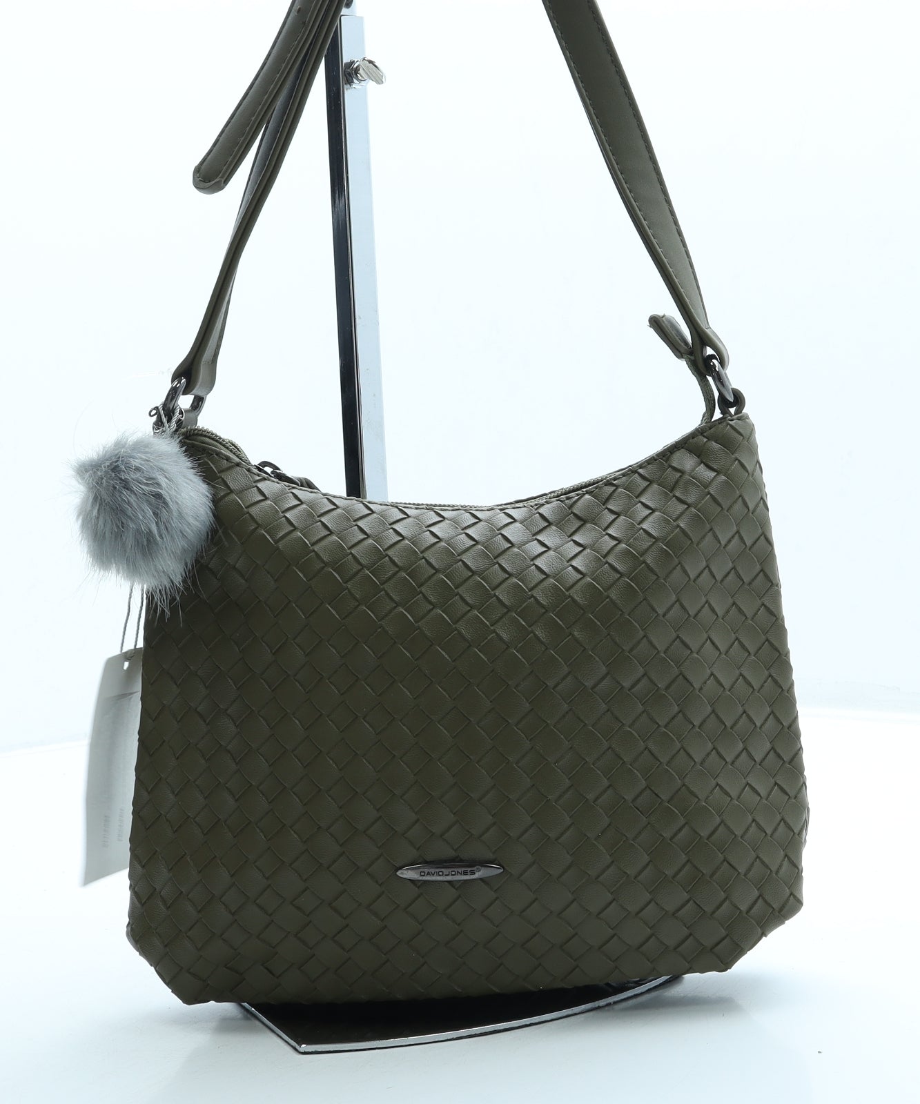 David Jones Womens Green Leather Crossbody Size Small