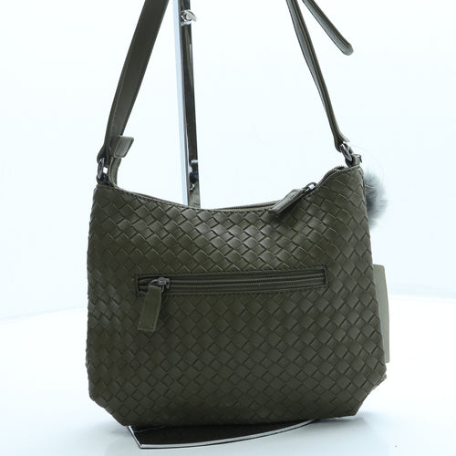 David Jones Womens Green Leather Crossbody Size Small