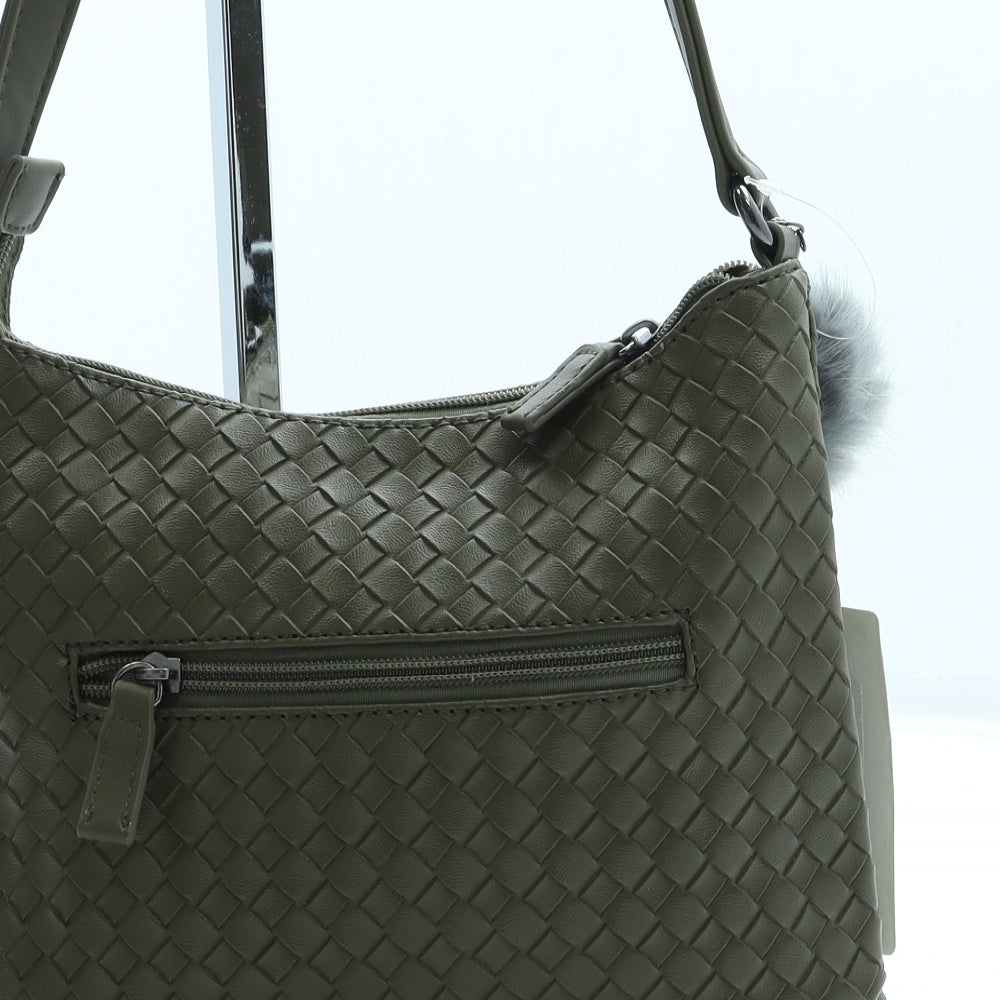 David Jones Womens Green Leather Crossbody Size Small