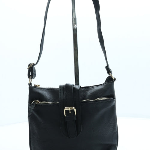 Peacocks Womens Black Leather Crossbody Size Small