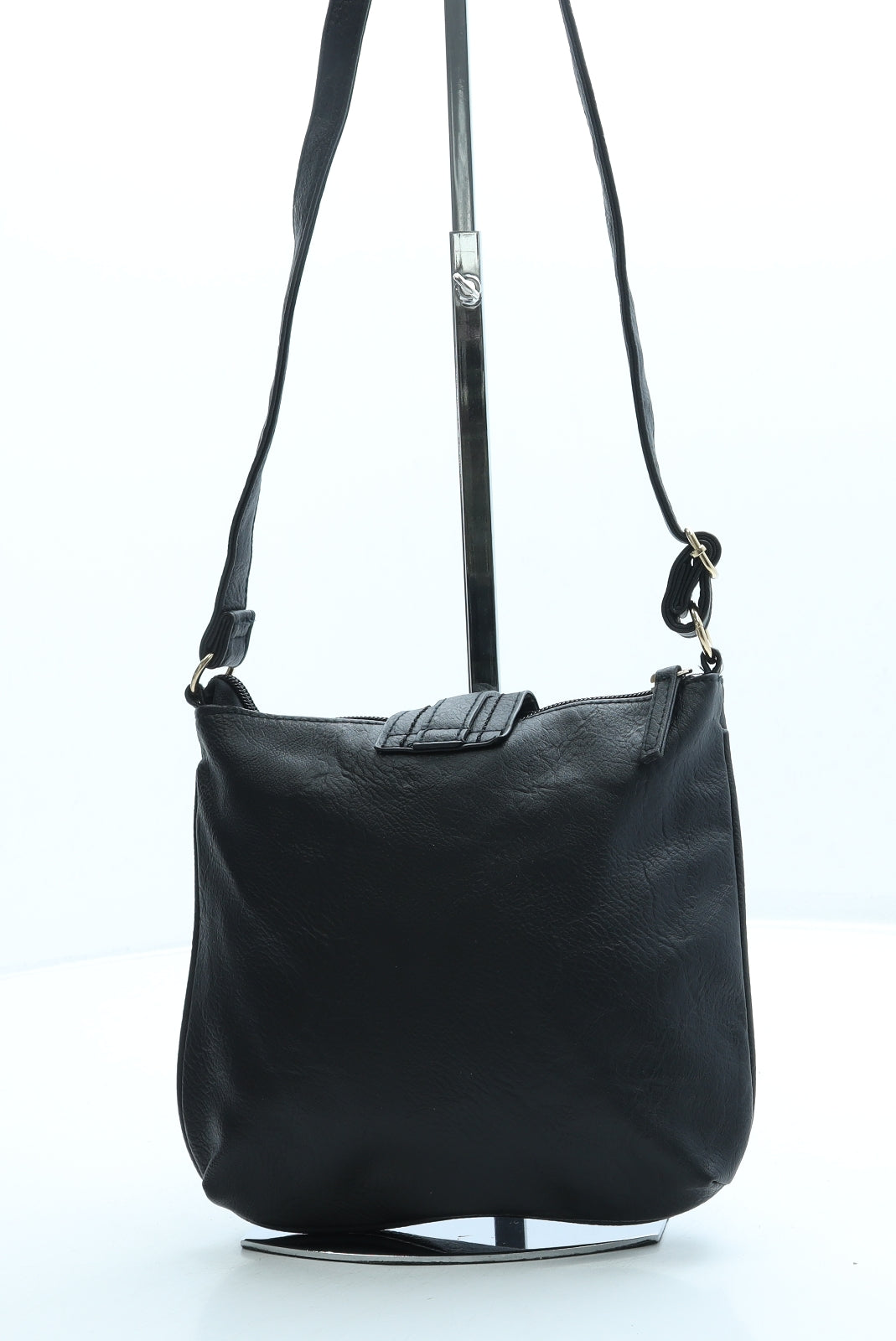 Peacocks Womens Black Leather Crossbody Size Small