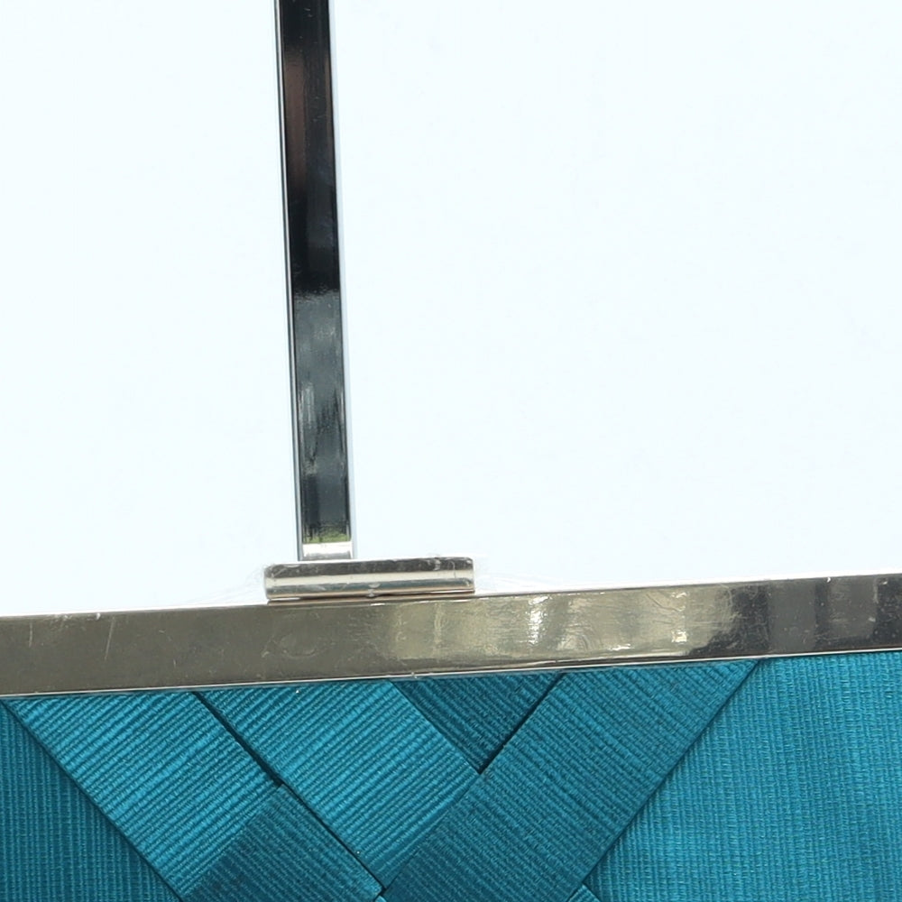 DICE Womens Blue Polyester Clutch Size Small
