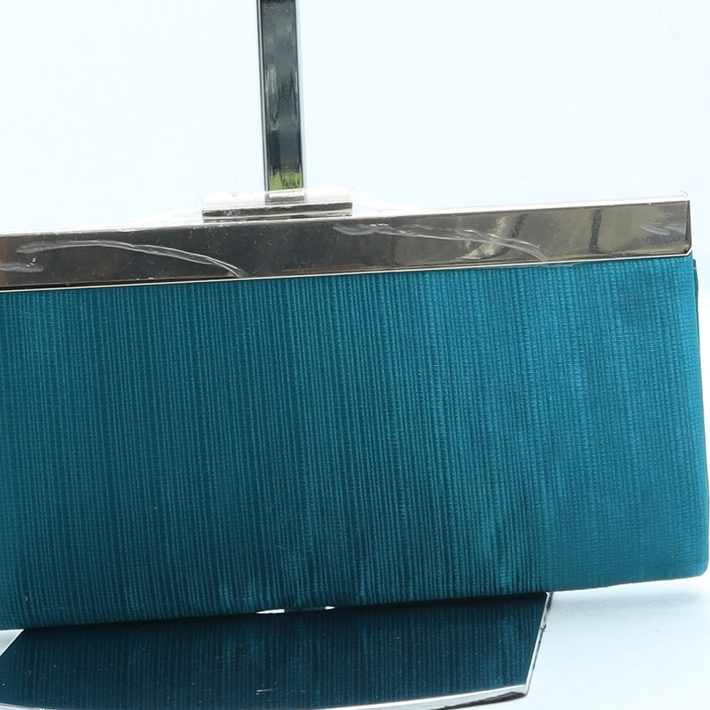 DICE Womens Blue Polyester Clutch Size Small