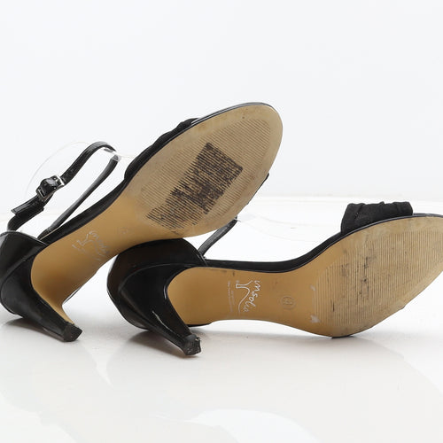 Marks and Spencer Womens Black Synthetic Strappy Heel UK 4