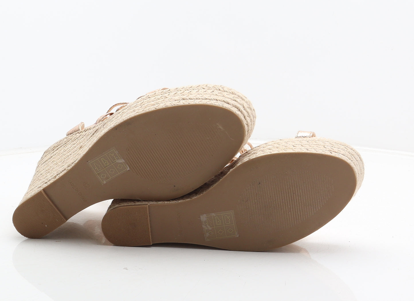 OFFICE Womens Gold Leather Strappy Heel UK 8 42