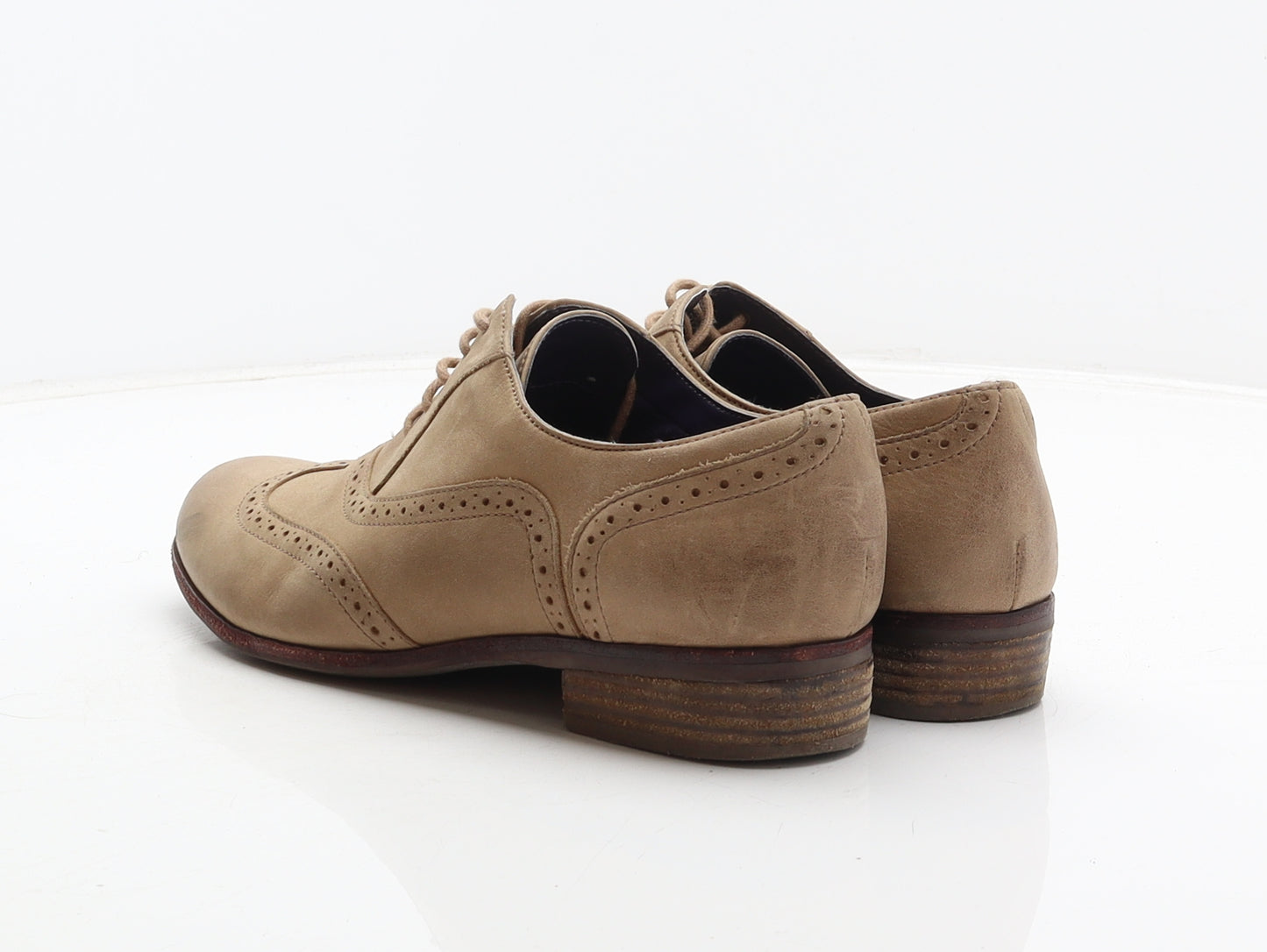 Clarks Womens Brown Leather Oxford Casual UK 6 - Brogue Style