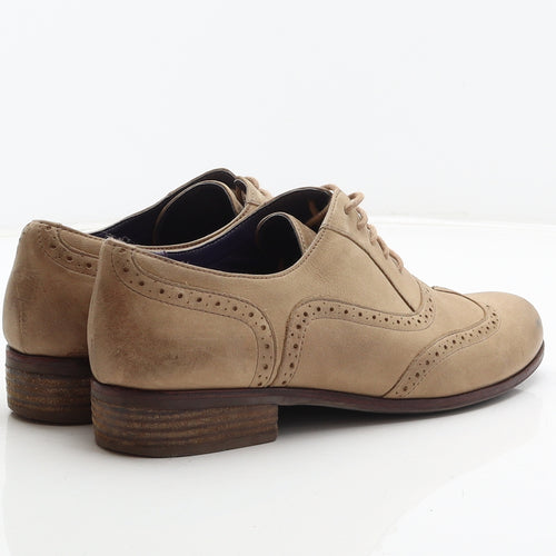 Clarks Womens Brown Leather Oxford Casual UK 6 - Brogue Style
