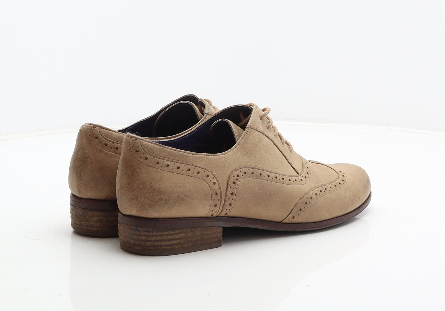 Clarks Womens Brown Leather Oxford Casual UK 6 - Brogue Style