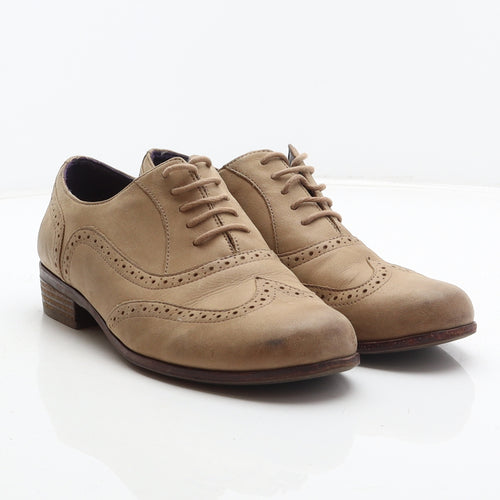 Clarks Womens Brown Leather Oxford Casual UK 6 - Brogue Style