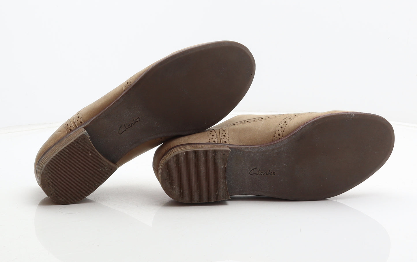Clarks Womens Brown Leather Oxford Casual UK 6 - Brogue Style