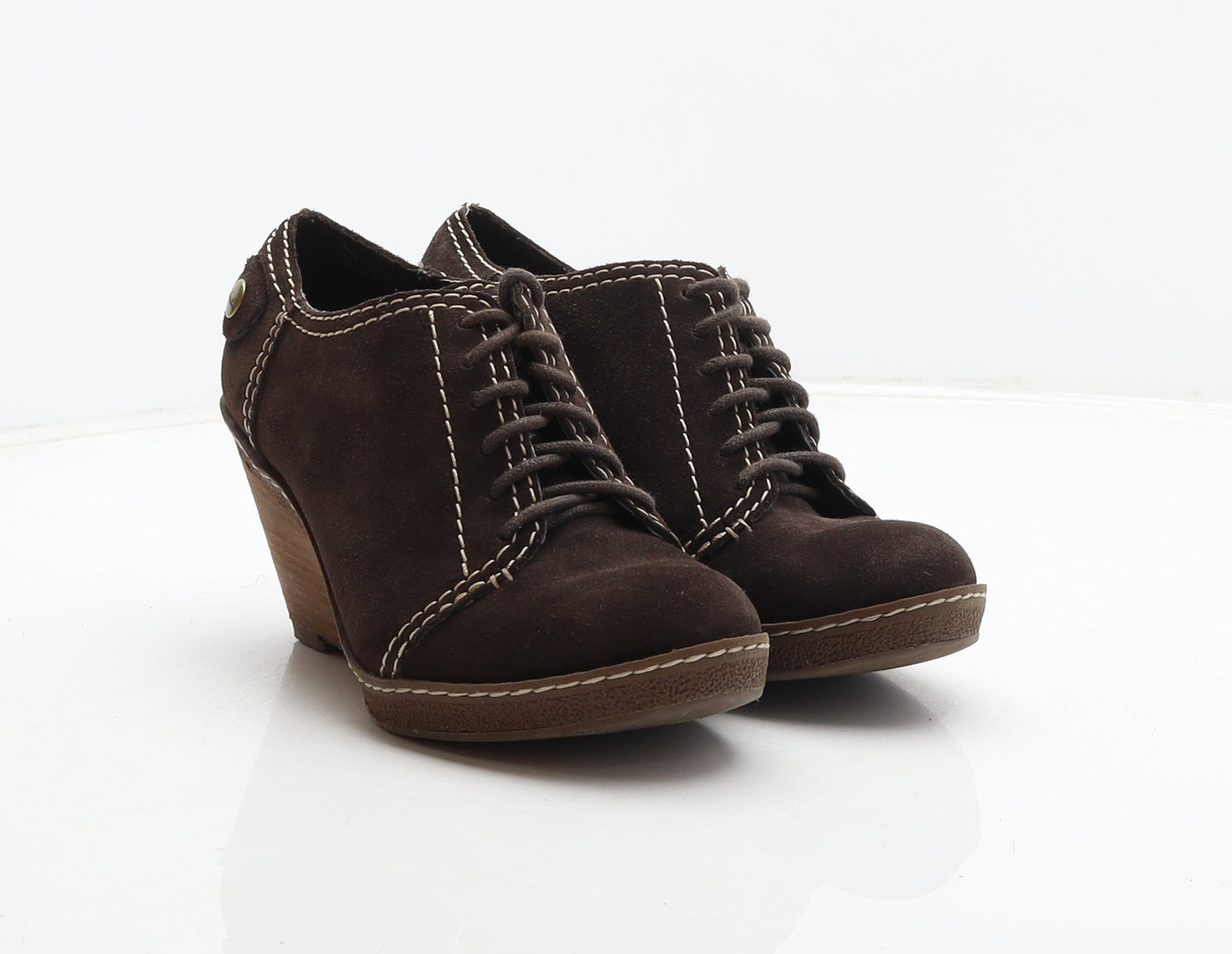 Clarks Womens Brown Suede Bootie Boot UK 4