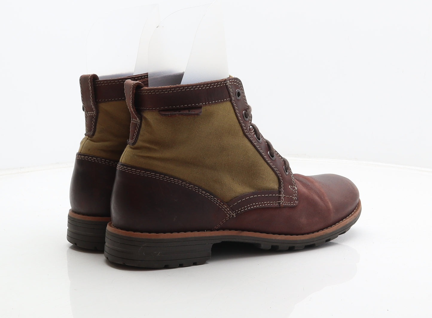 Clarks Mens Brown Leather Combat Boot UK 7.5