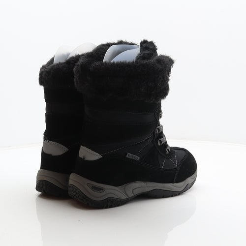 Khombu Womens Black Suede Snow Boot Boot UK 4