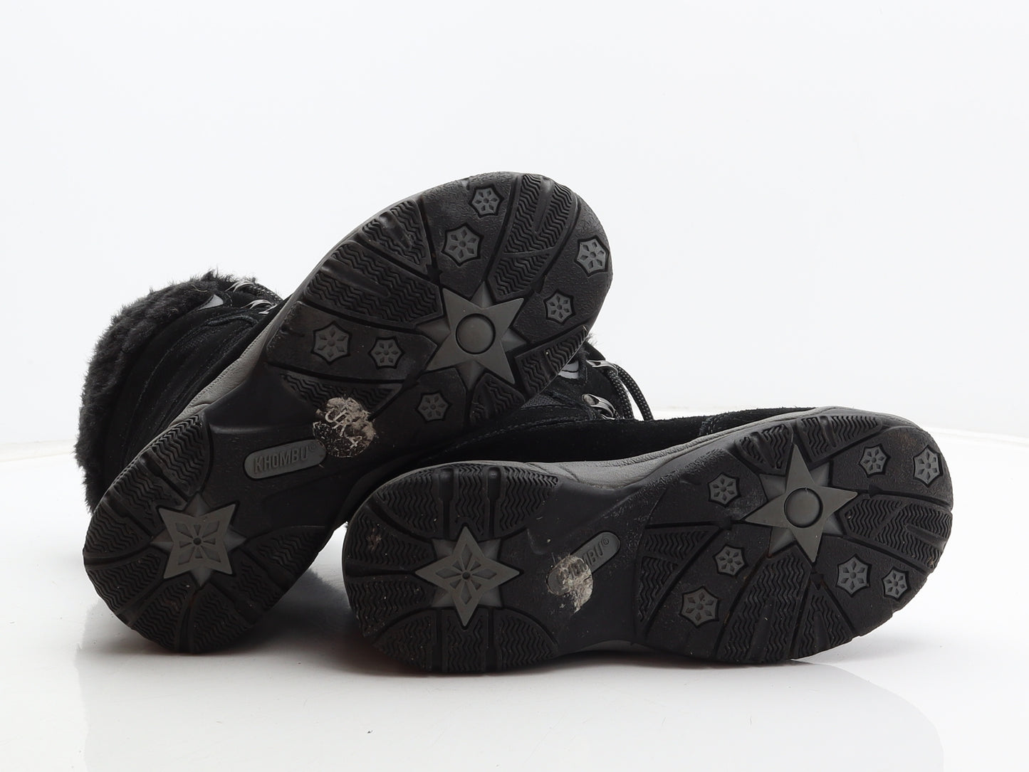 Khombu Womens Black Suede Snow Boot Boot UK 4