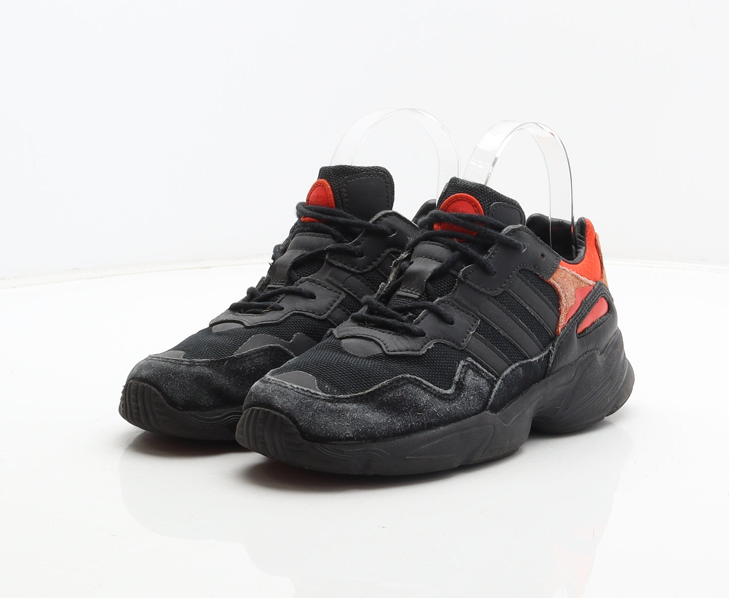 adidas Boys Black Suede Trainer UK 2 34