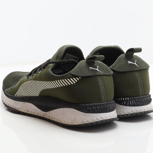 PUMA Mens Green Striped Polyester Trainer UK 8.5 42.5
