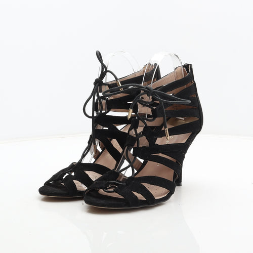Dorothy Perkins Womens Black Polyester Gladiator Heel UK 6