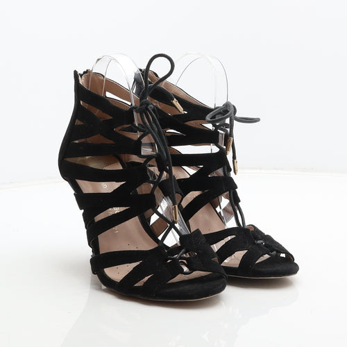 Dorothy Perkins Womens Black Polyester Gladiator Heel UK 6