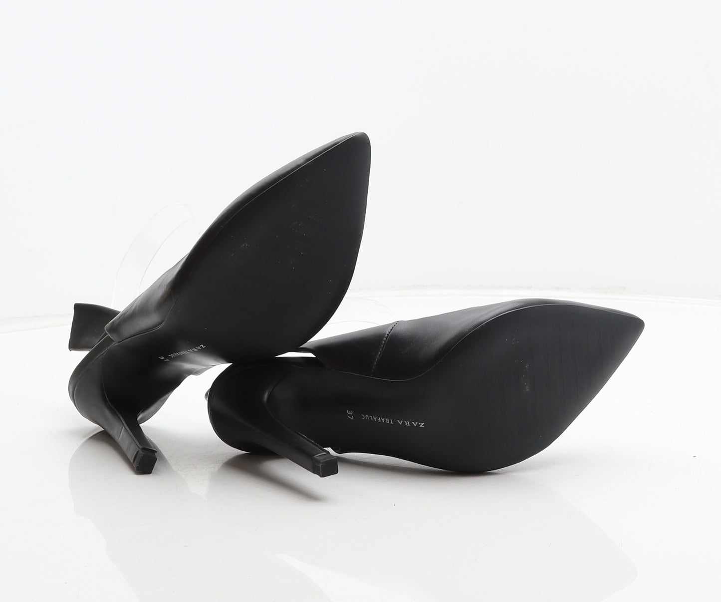 Zara Womens Black Synthetic Slingback Heel UK 4 37