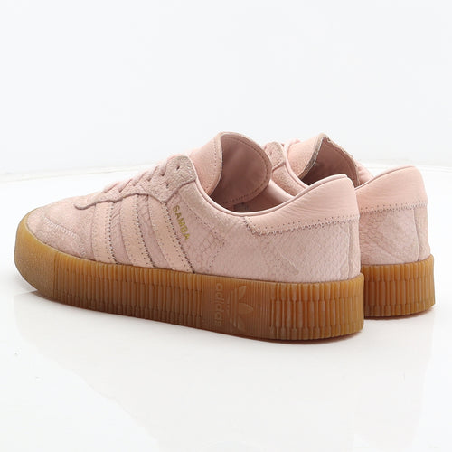 PUMA Womens Pink Animal Print Leather Trainer UK 6.5 40 - Snake skin print, Samba