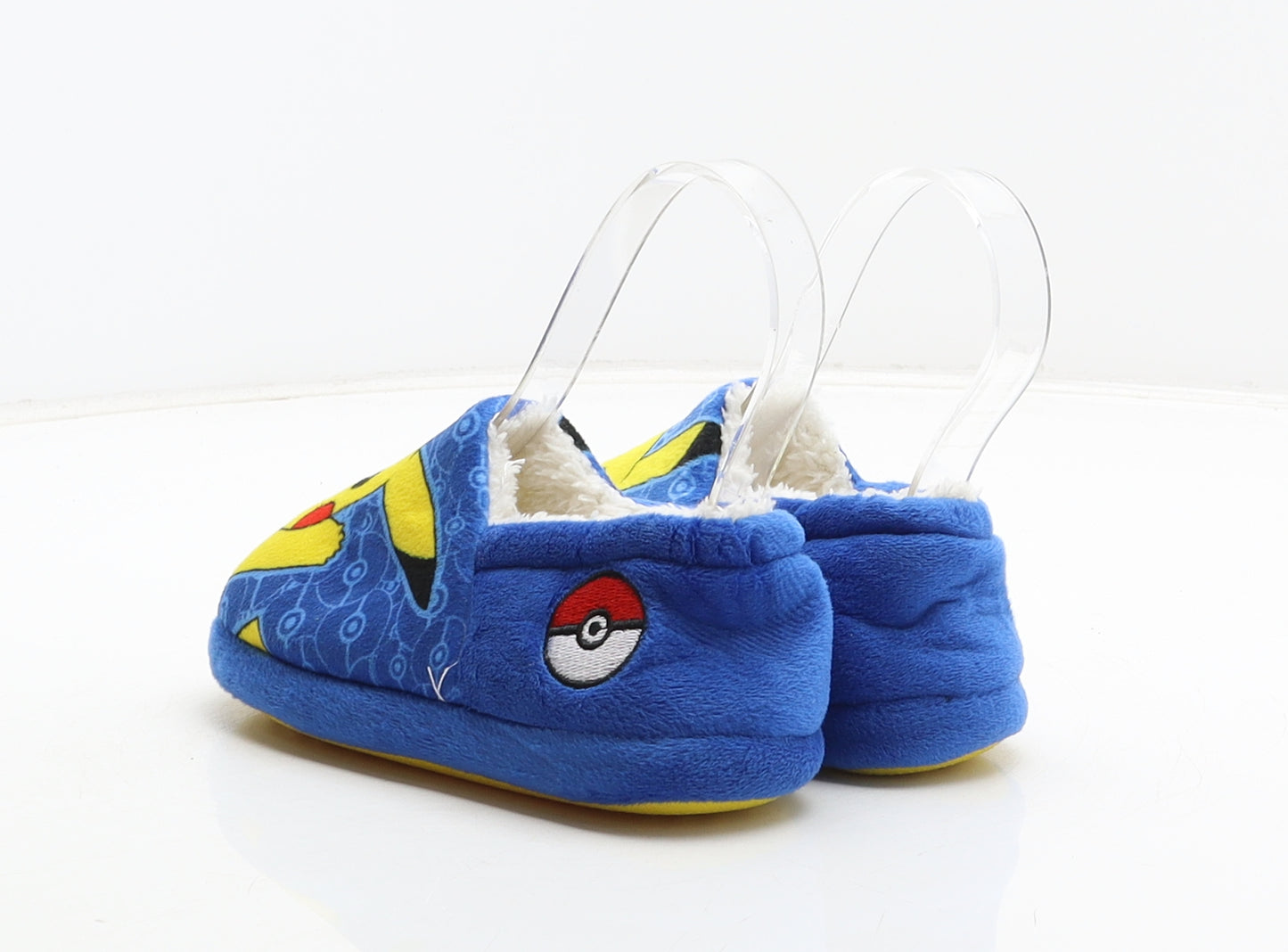 Pokemon Boys Blue Polyester Slip On Slipper UK 10 - Pikachu design