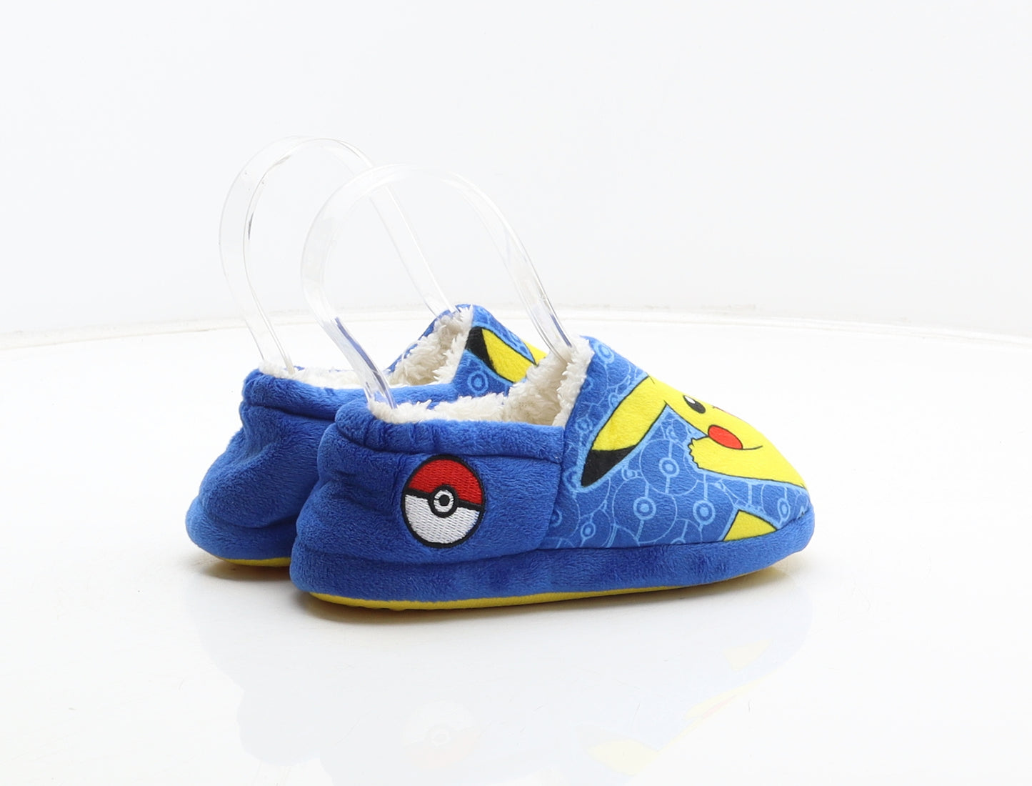 Pokemon Boys Blue Polyester Slip On Slipper UK 10 - Pikachu design