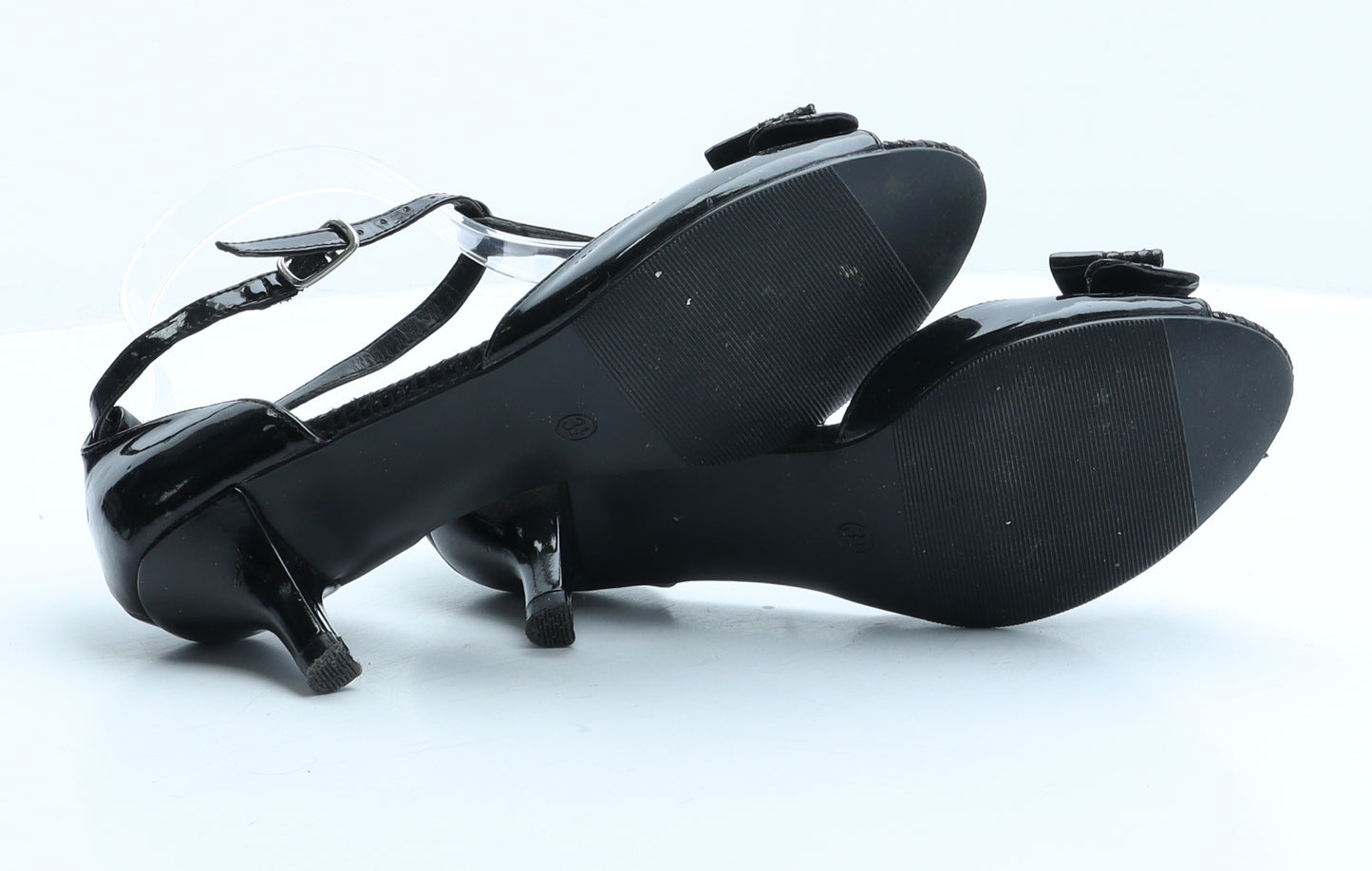 Garfield & Marks Womens Black Synthetic Strappy Heel UK 3.5