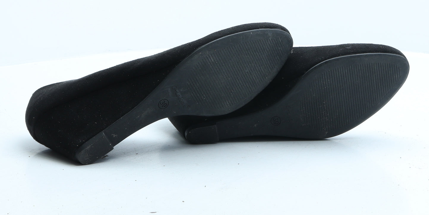 Greaton U Womens Black Fabric Court Heel UK 6 39