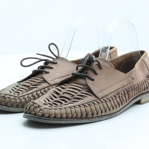 OFFICE Mens Brown Leather Loafer Casual UK 10