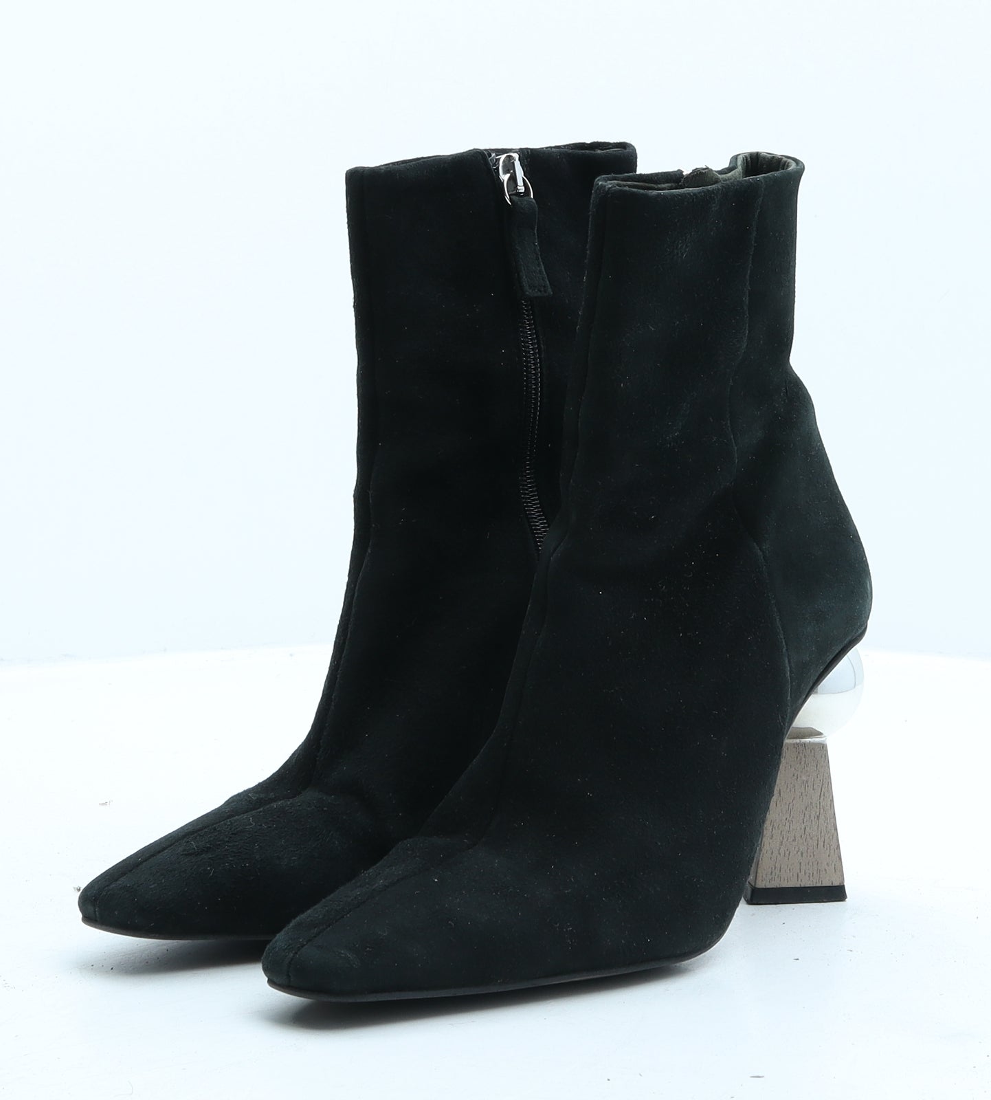 Topshop Womens Black Fabric Bootie Boot UK 4 37