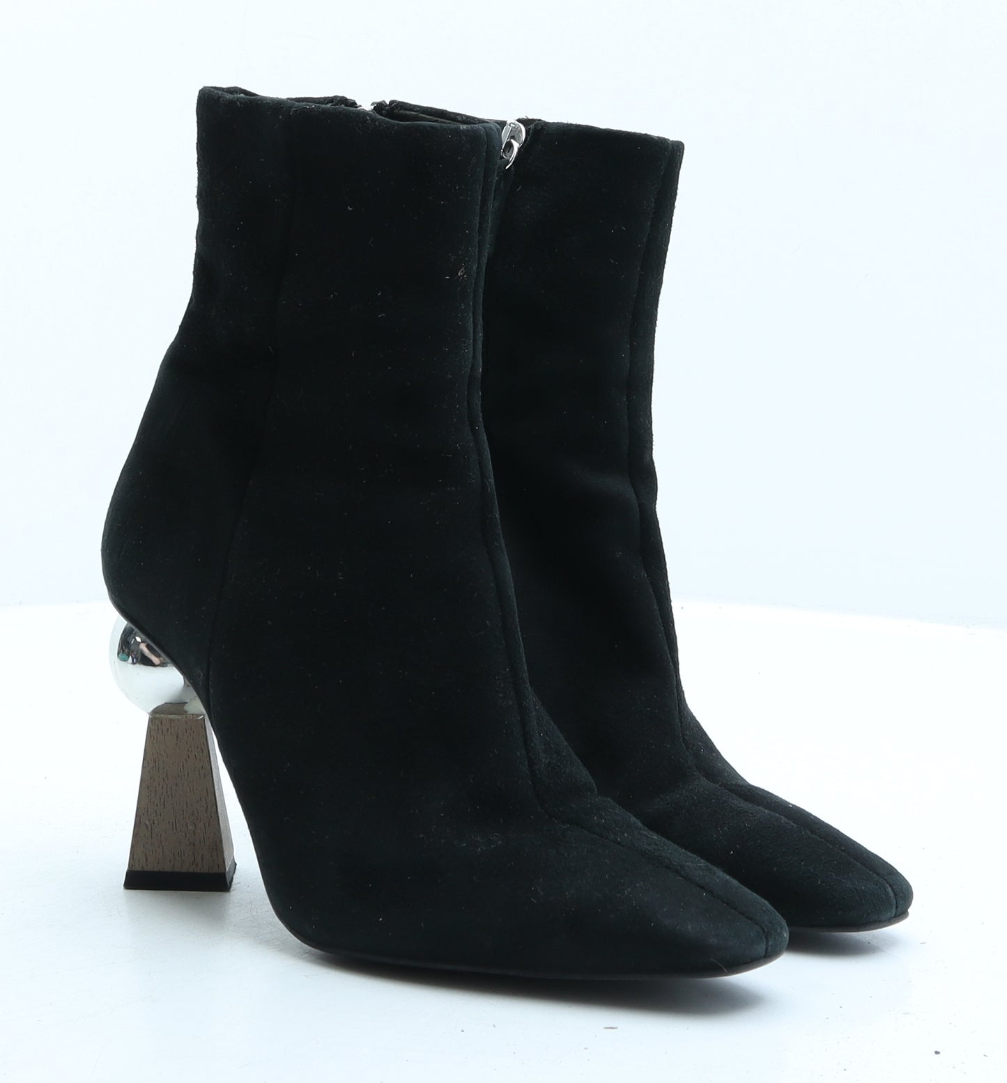 Topshop Womens Black Fabric Bootie Boot UK 4 37