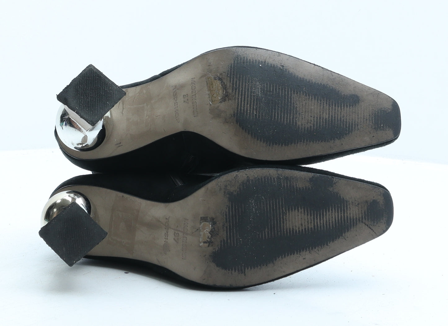 Topshop Womens Black Fabric Bootie Boot UK 4 37