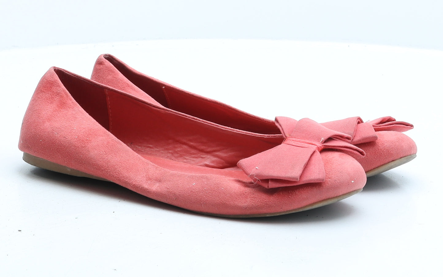 Bank Womens Pink Fabric Ballet Flat UK 5