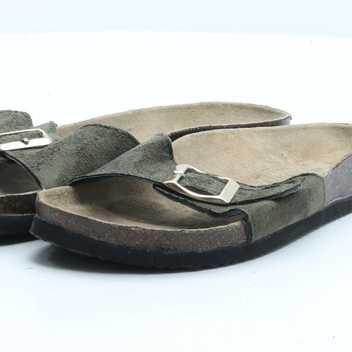 Atmosphere Womens Green Fabric Slip On Sandal UK 4