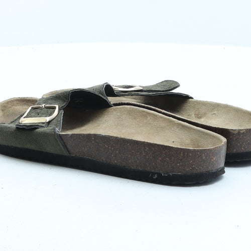 Atmosphere Womens Green Fabric Slip On Sandal UK 4