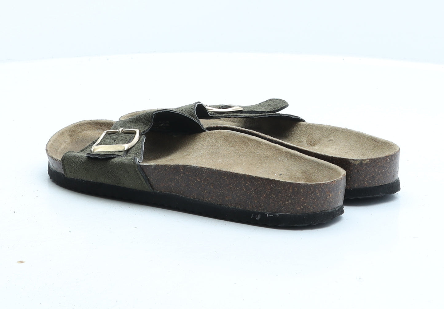 Atmosphere Womens Green Fabric Slip On Sandal UK 4